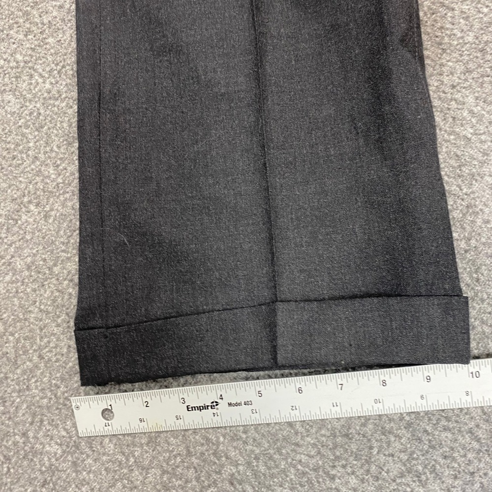 Vintage Polo Ralph Lauren Dalton Wool Trousers Mens 34 Gray Pleated Cuffed‎ USA - Picture 14 of 16